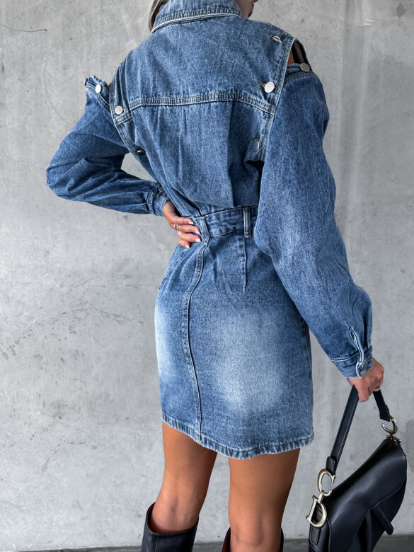 Sukienka Eilena jeans niebieska