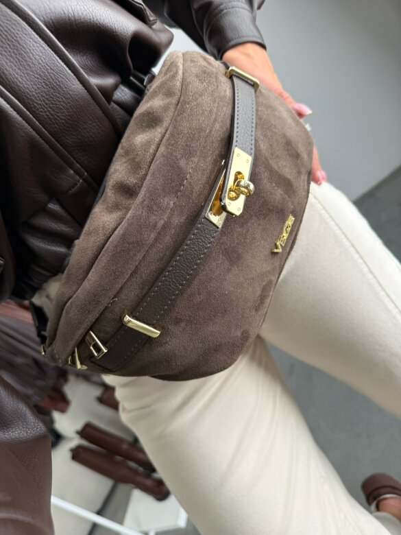 Bag Catis leather taupe 
