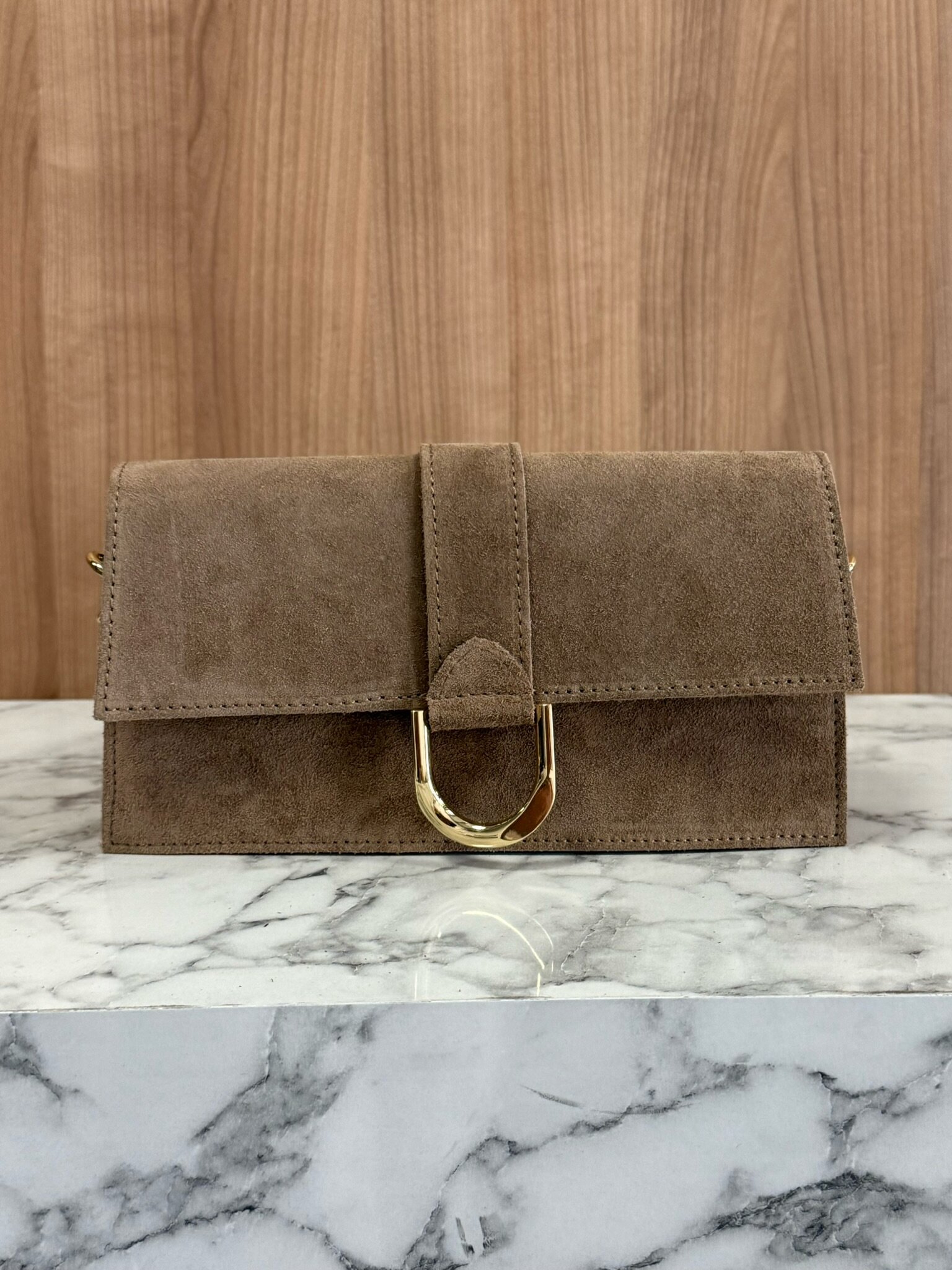 Torebka Tacoma skórzana beżowa