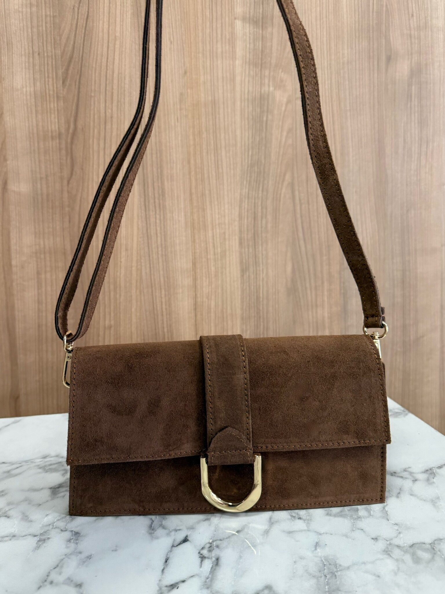 Torebka Tacoma skórzana karmelowa 