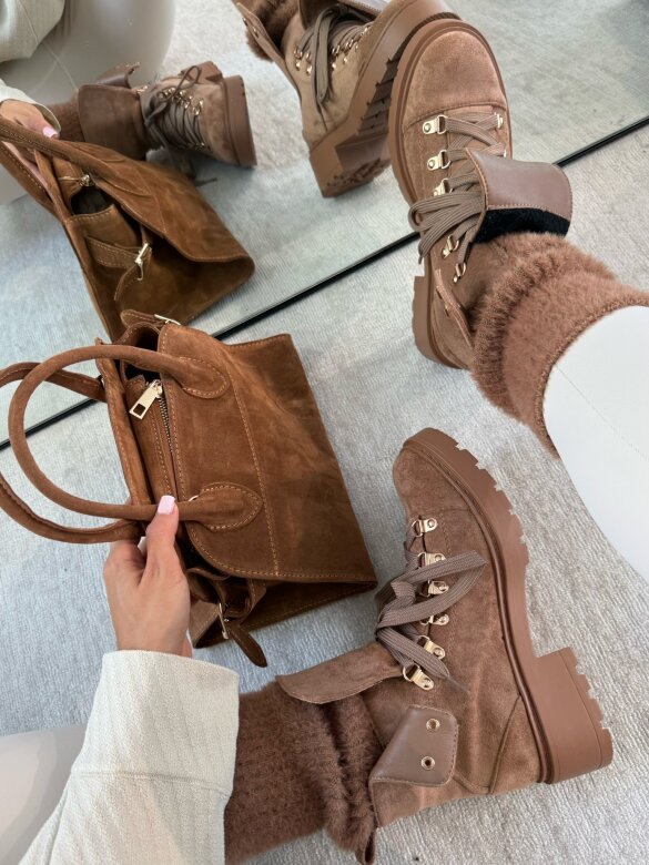 Botki Velarro karmelowe 