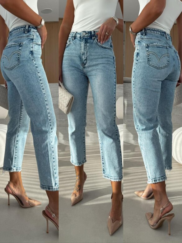 Spodnie Gervaso jeans niebieskie