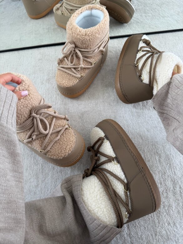 Śniegowce Alureo mocca-ecru 