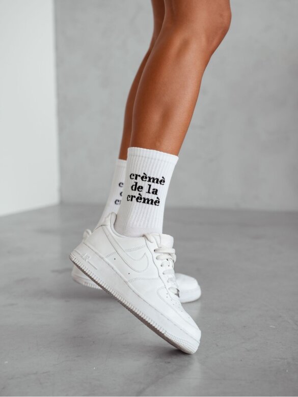 Skarpetki Creme De La Creme biało-czarne