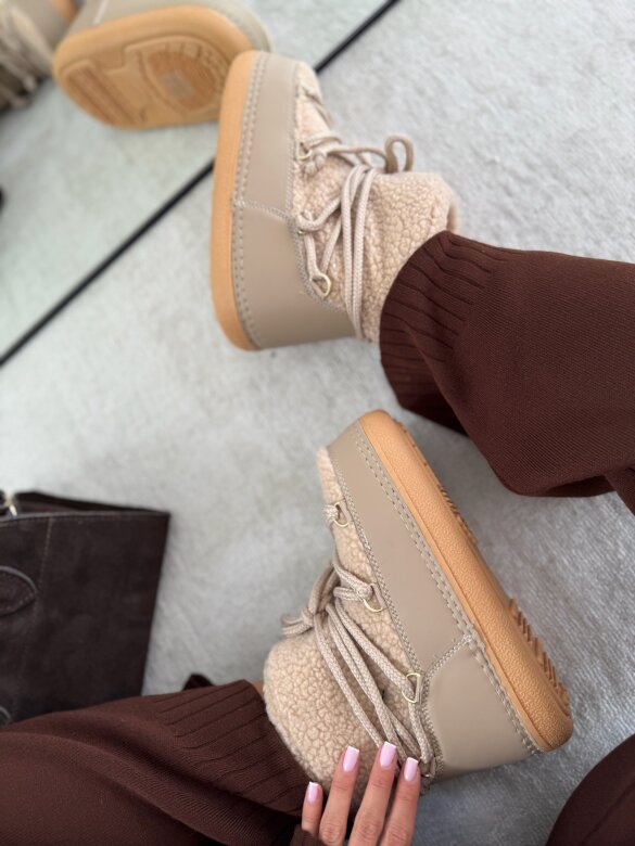 Śniegowce Alureo latte-beżowe