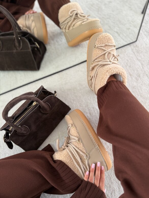 Śniegowce Alureo latte-beżowe