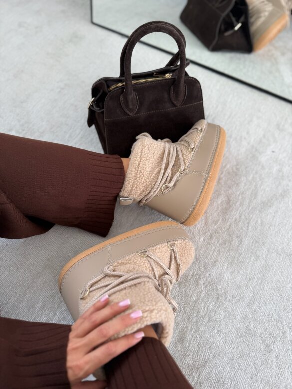 Śniegowce Alureo latte-beżowe