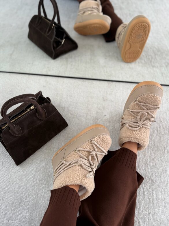 Śniegowce Alureo latte-beżowe