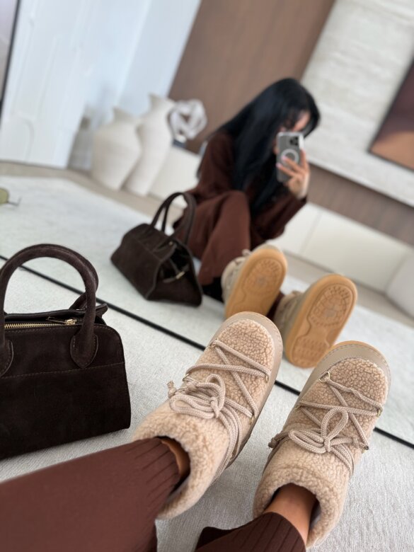 Śniegowce Alureo latte-beżowe