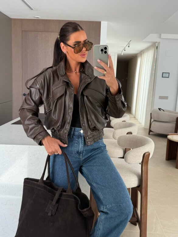 Bag Poelle shopper seude chocolate