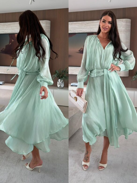 Sukienka Atelli maxi matcha