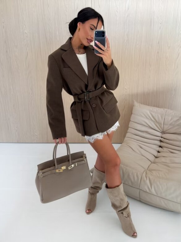 Coat Sombre chocolate