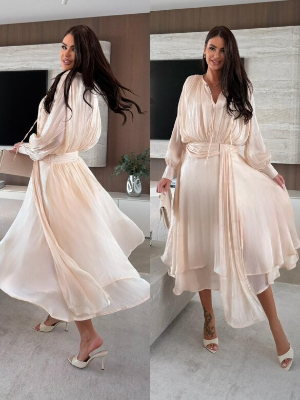 Sukienka Atelli maxi nude