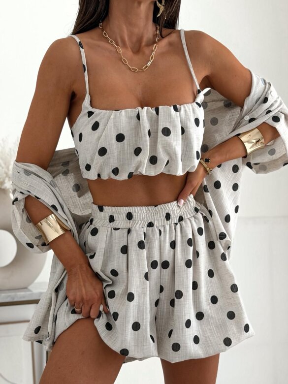 Set 3in1 Sun Kiss with cotton white-black