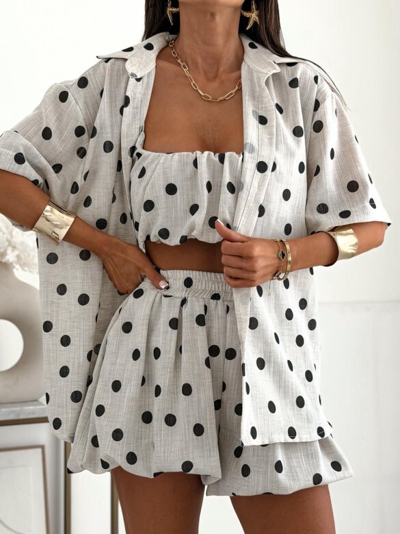 Set 3in1 Sun Kiss with cotton white-black