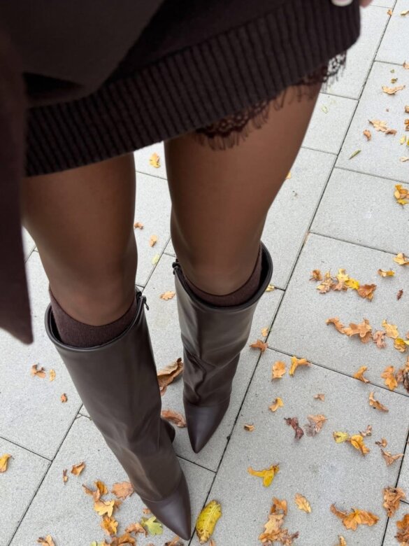 Kozaki Dorell eko skóra ciemnoczekoladowe 