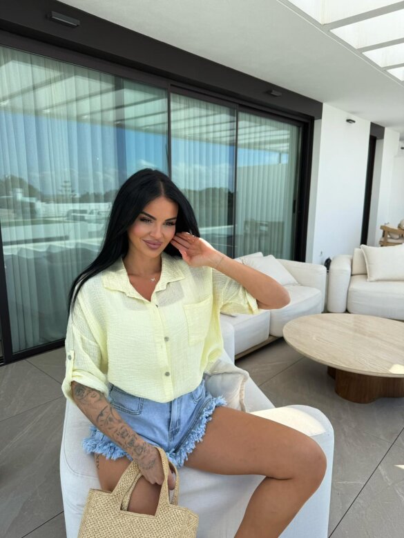 Koszula Lusore butter yellow