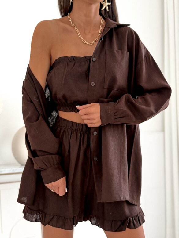 Set 3in1 Nude Harmony linen chocolate