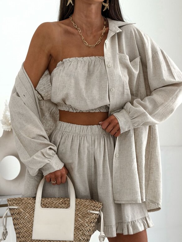 Set 3in1 Nude Harmony linen light beige