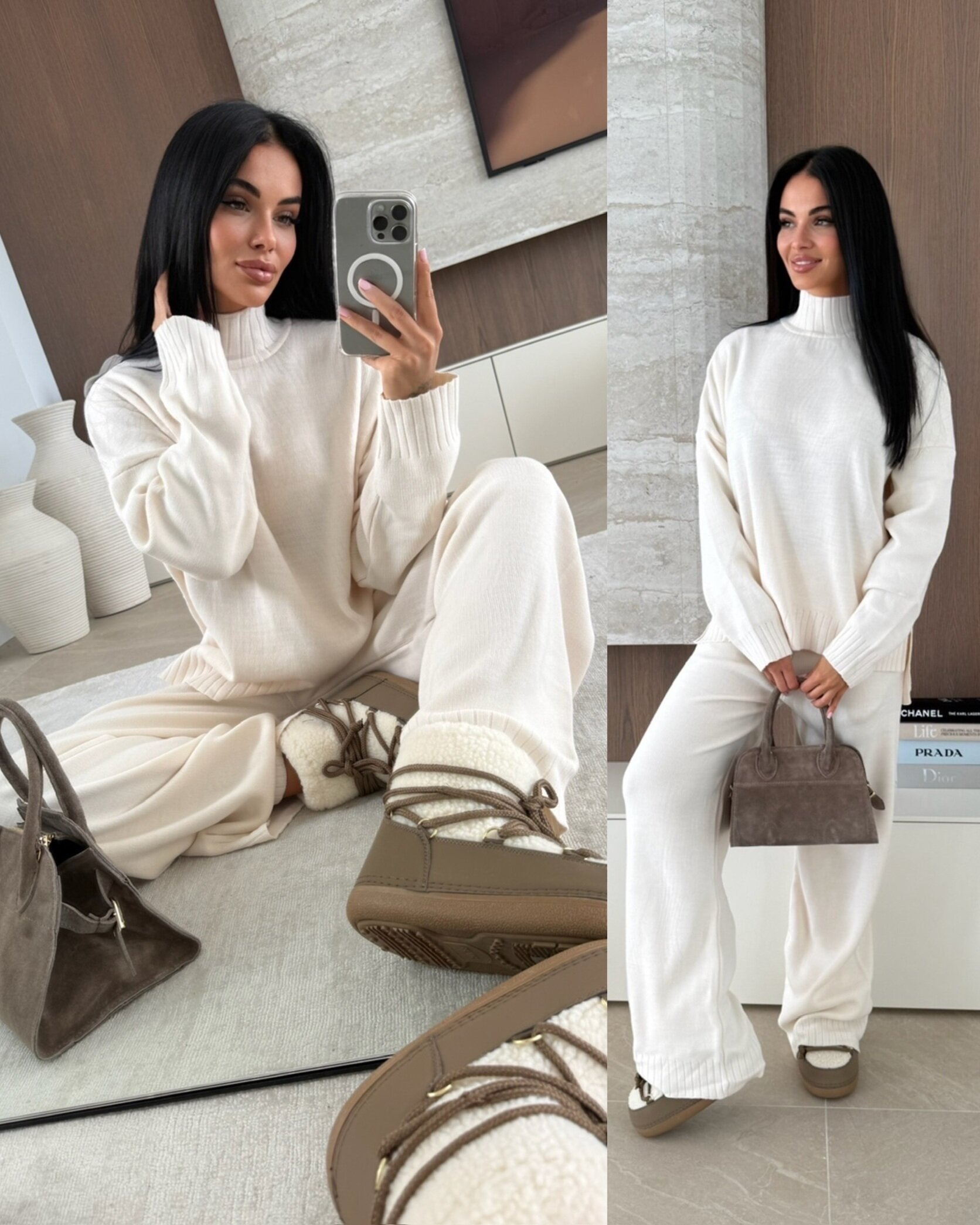 Komplet 2w1 Elanoir ecru 