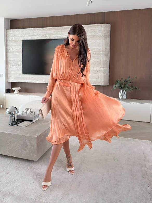 Sukienka Atelli maxi pomarańczowa