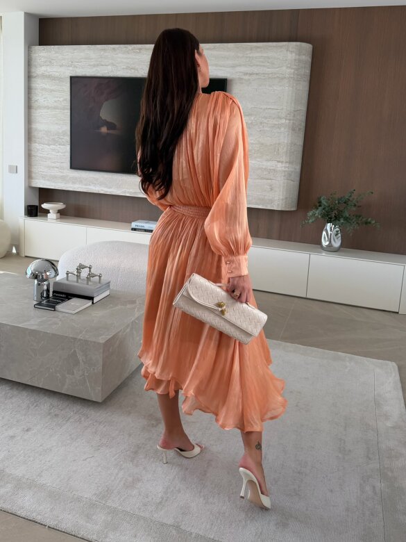 Sukienka Atelli maxi pomarańczowa