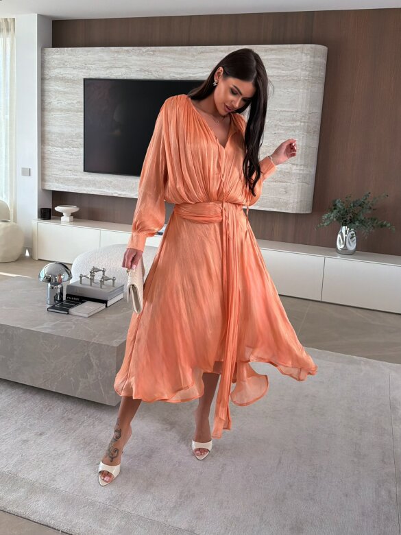 Sukienka Atelli maxi pomarańczowa