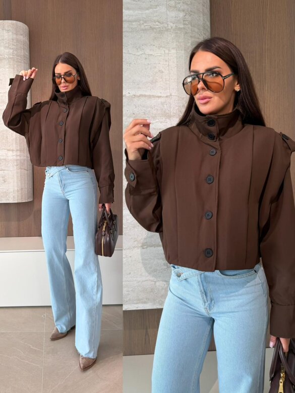 Jacket Lorena short chocolate