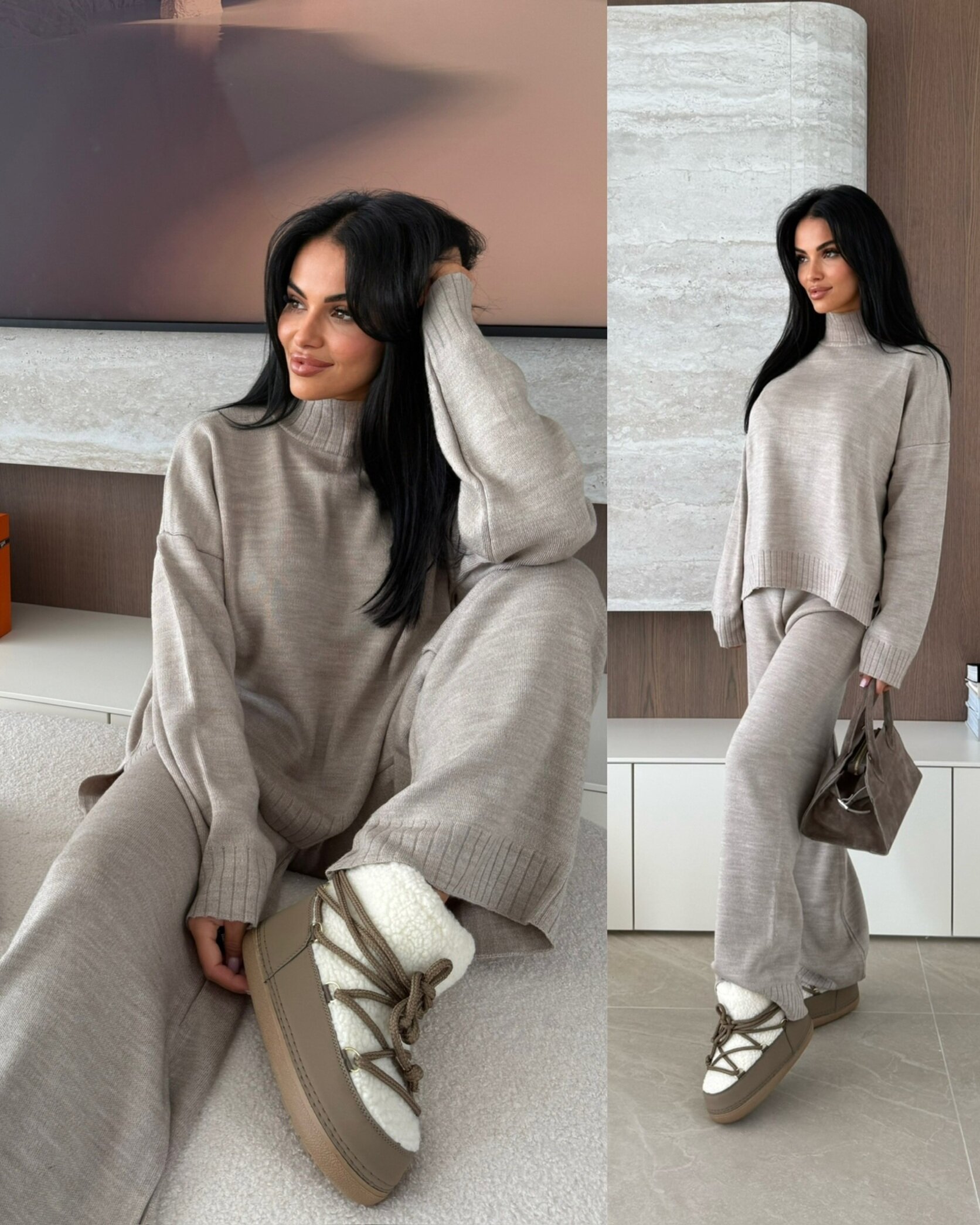 Komplet 2w1 Elanoir beżowy 