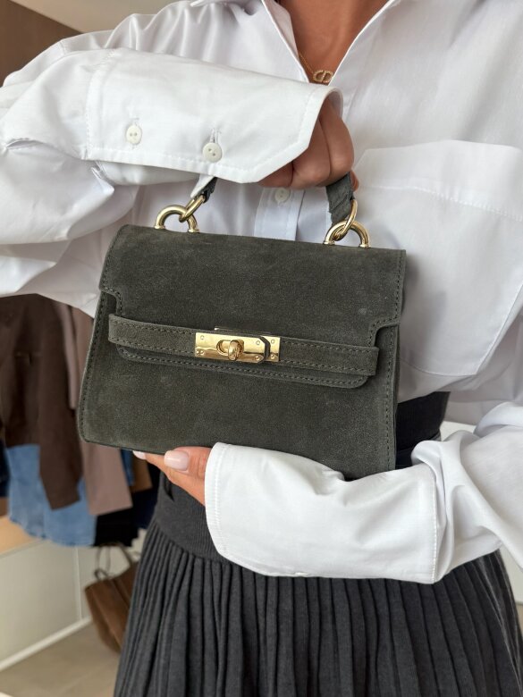 Torebka Carolyn zamszowa khaki