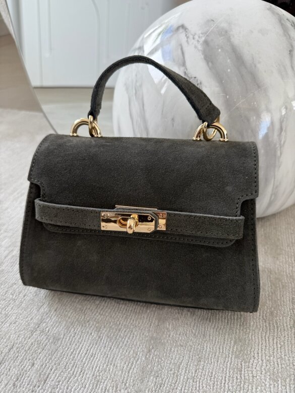 Torebka Carolyn zamszowa khaki