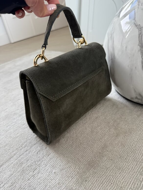 Torebka Carolyn zamszowa khaki