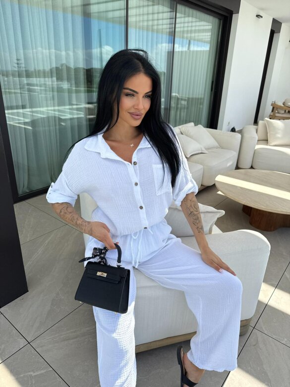 Muslin set 2in1 Marevino white