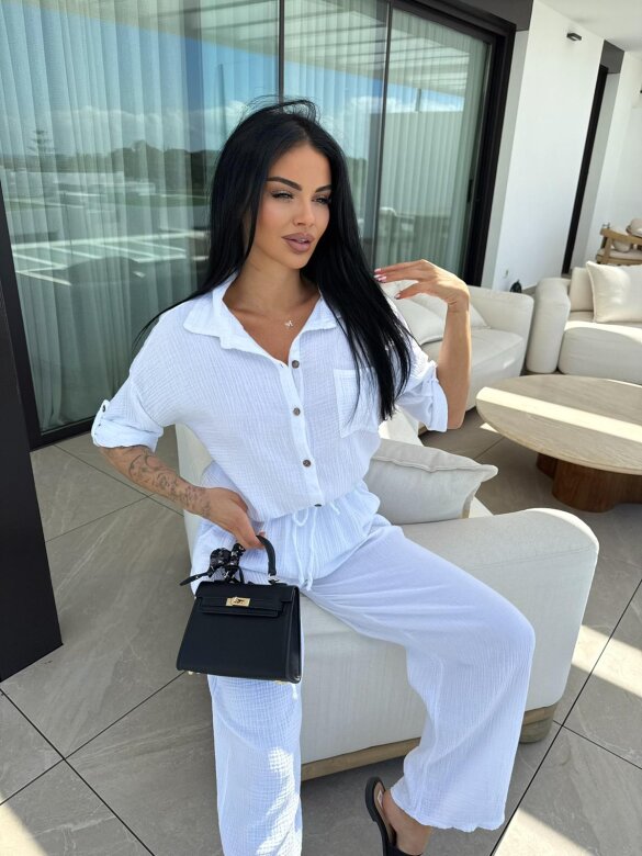 Muslin set 2in1 Marevino white