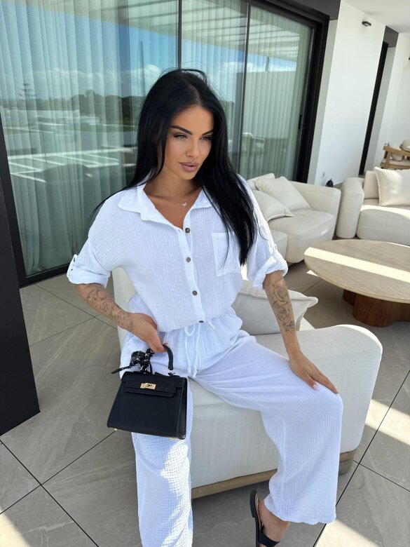 Muslin set 2in1 Marevino white