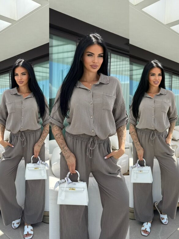 Muslin set 2in1 Marevino mocca 