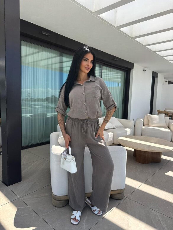 Muslin set 2in1 Marevino mocca 