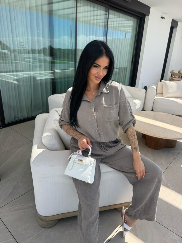 Muslin set 2in1 Marevino mocca 