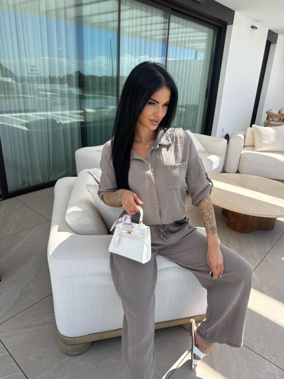 Muslin set 2in1 Marevino mocca 