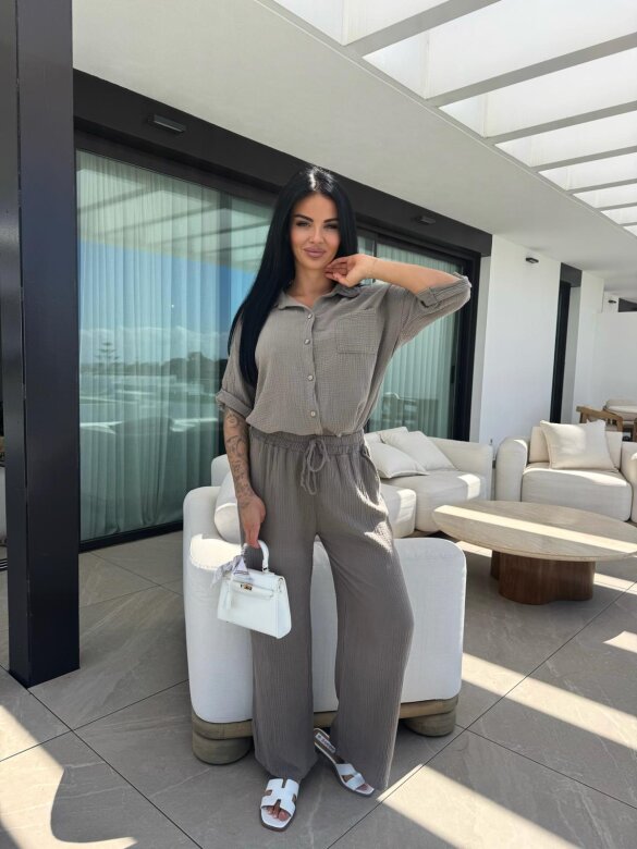 Muslin set 2in1 Marevino mocca 