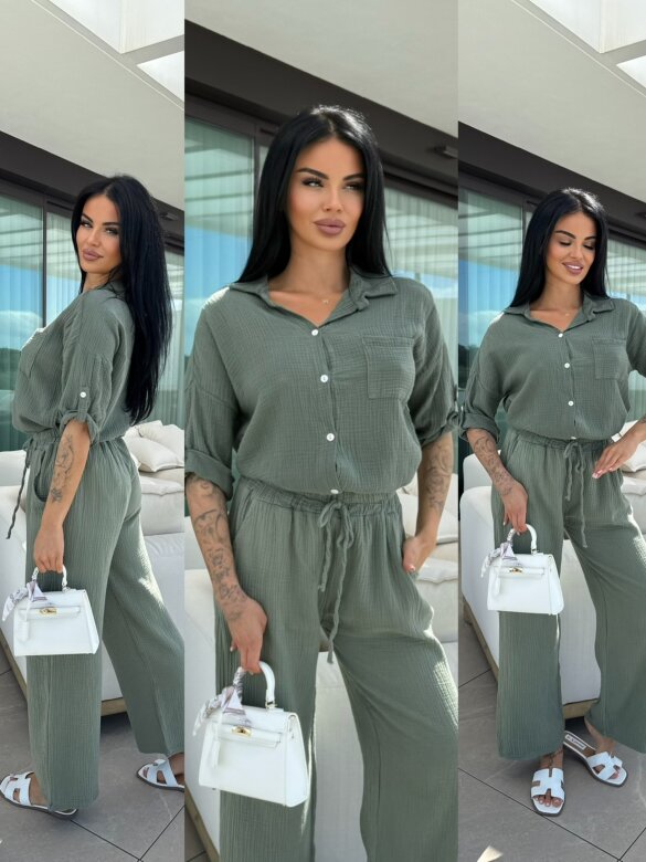 Muslin set 2in1 Marevino green