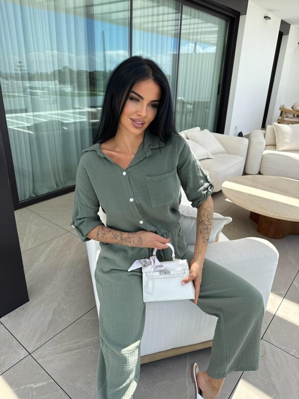 Muslin set 2in1 Marevino green