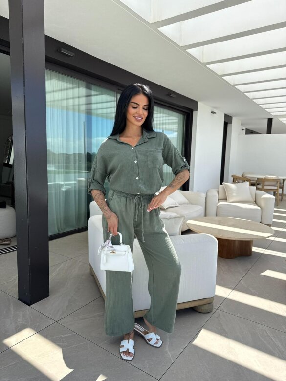 Muslin set 2in1 Marevino green