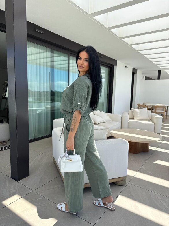 Muslin set 2in1 Marevino green