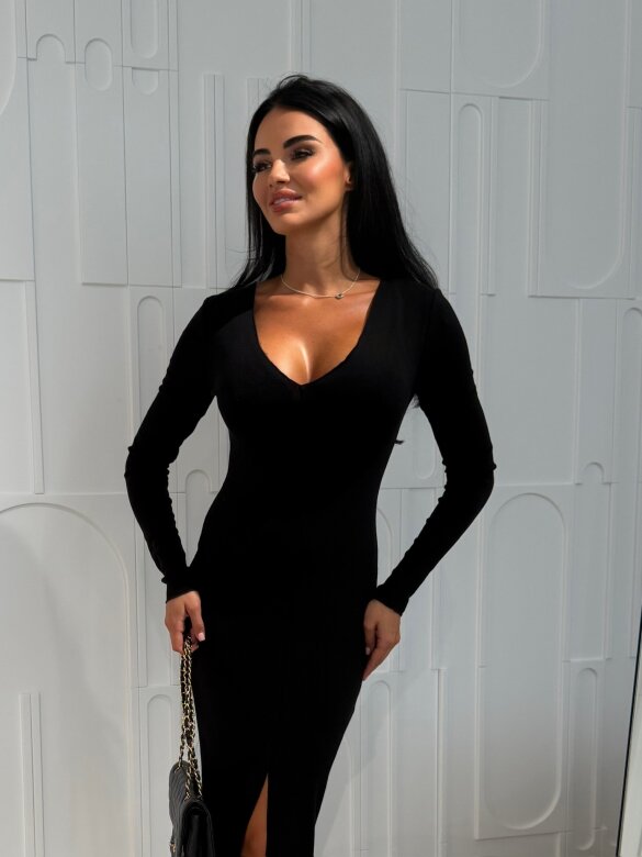 Sukienka Marienna gładka czarna