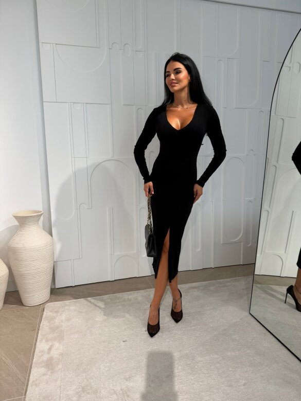 Sukienka Marienna gładka czarna