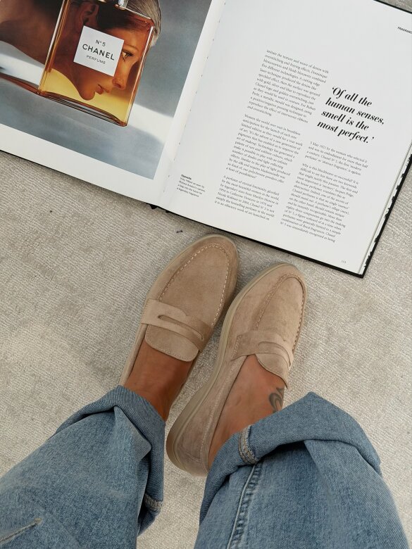 Mokasyny Select eko zamsz mocca 