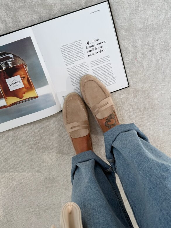 Mokasyny Select eko zamsz mocca 