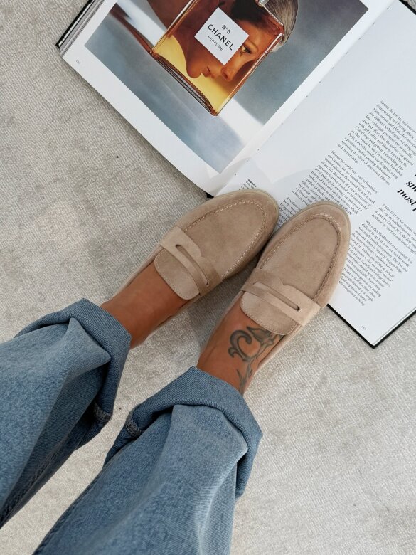 Mokasyny Select eko zamsz mocca 