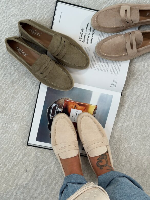 Mokasyny Select eko zamsz mocca 